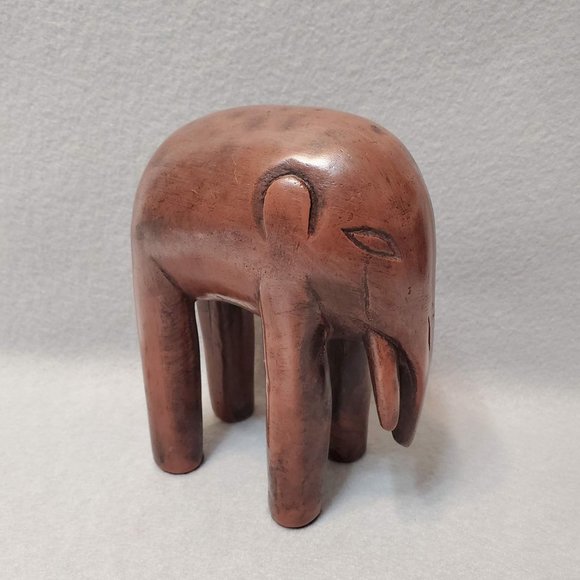 Vintage 1961 Austin Productions Elephant Sculpture, Signed Pottery Folk Art - Picture 3 of 8